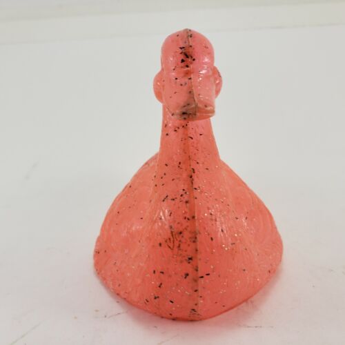 Celluloid Orange Duck Shaker Rattle Bathtub Figurine Toy 1950s Classic