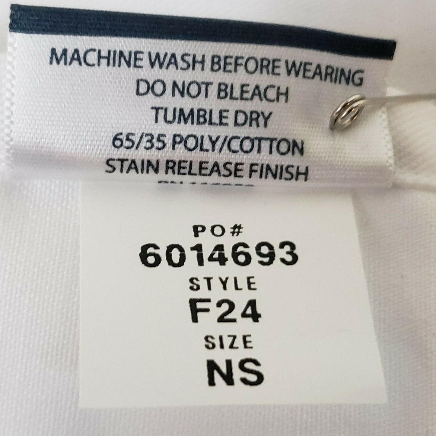 White Full Length Bistro BOH Apron 1 Patch Pocket 27" W x 31" L Fame Fabrics F24