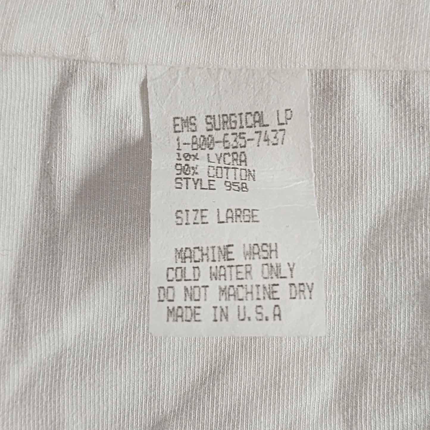 Surgical Recovery Post-Op Bra Sz L Cotton Lycra Back Closure Hook & Loop Straps