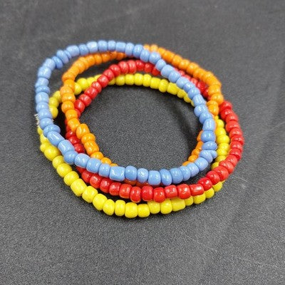 Lot Seed Bead Stretch Necklaces & Bracelets Orange White Turquoise Boho
