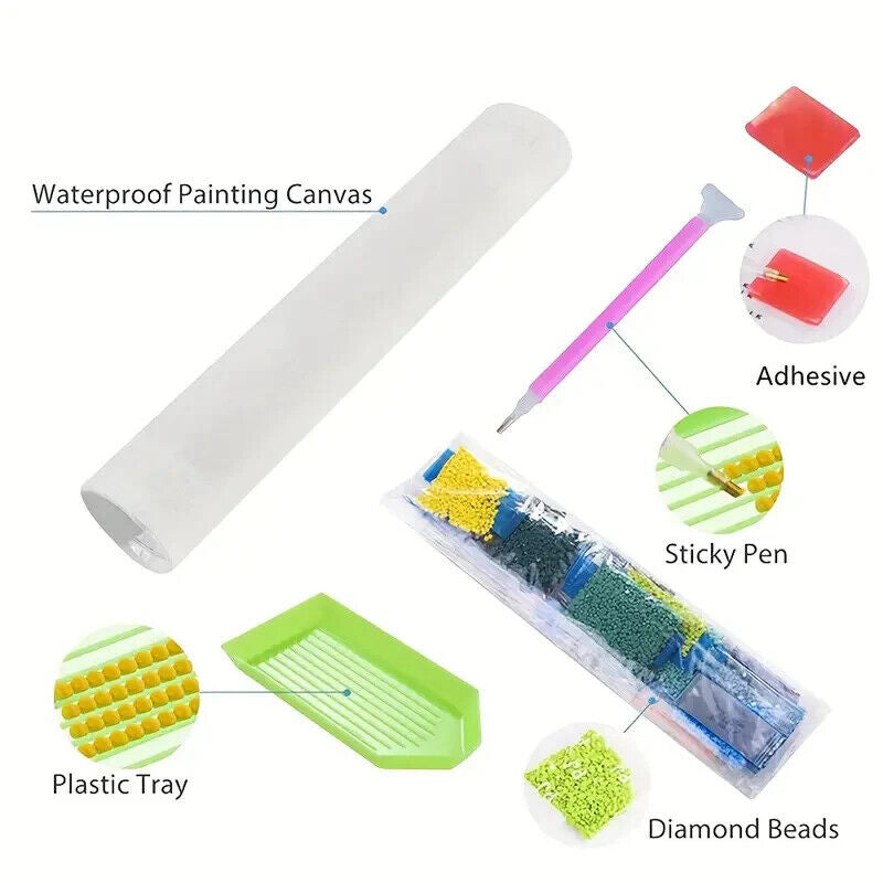 6 Pack 5D Diamond Painting Kit Dogs Full Set DIY Art for Kids & Adults