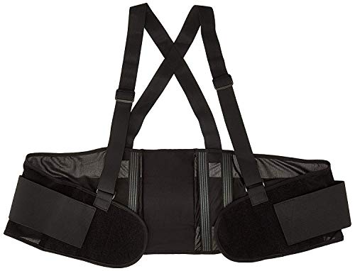 Delta Plus WELSAM Samson Back Support with Suspenders, Black, Small