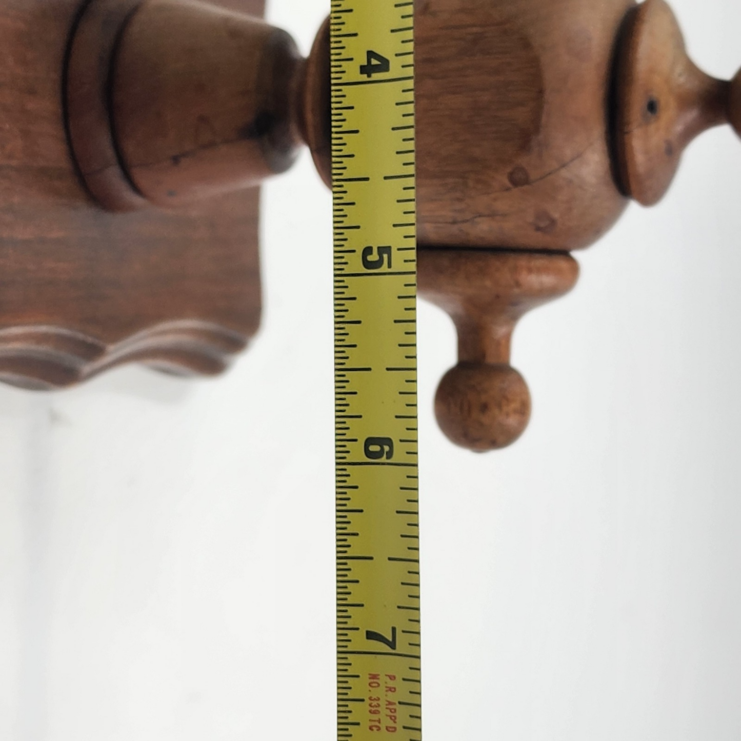 Set of 2 Teakwood Wall Sconce Candle Holders 6"H Fits 4" Candles Natural Wood