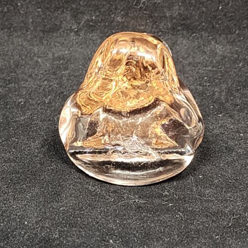 ICET Murano Pink Virgin Mary Madonna Kneeling Glass Figurine Handblown 4.5" Tall