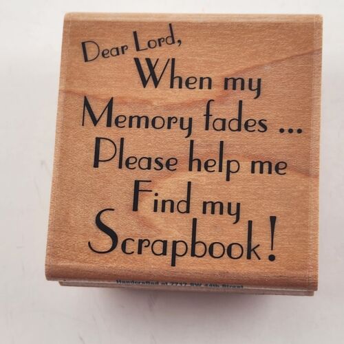 Lot of 4 Verses and Blank Music Sheet Rubber Stamps Vintage Wood Mounted