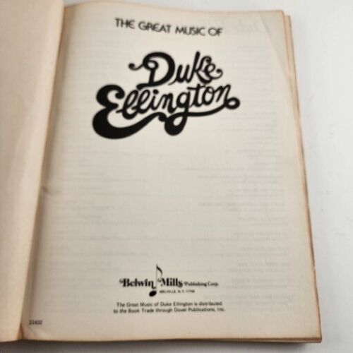 The Great Music of Duke Ellington Song Book 1973 Piano Vocal Guitar Belwin-Mills
