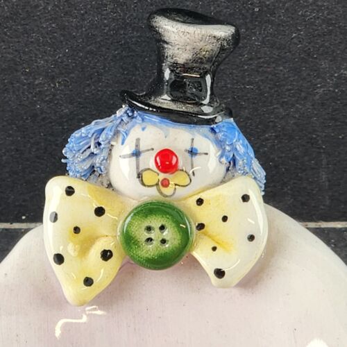 Clown Flower Shaped Bowl Signed Hand Painted Zampiva Rare Italian Art Pottery