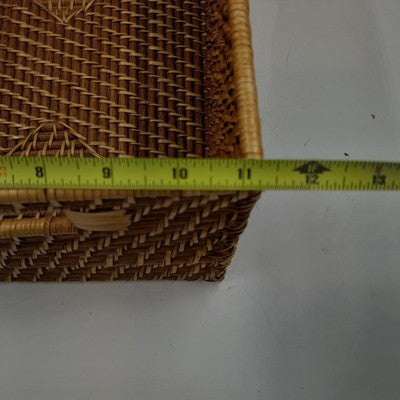 Artifacts Tava Handwoven Rattan Storage Basket Medium 14"x10"x6" Box Decor