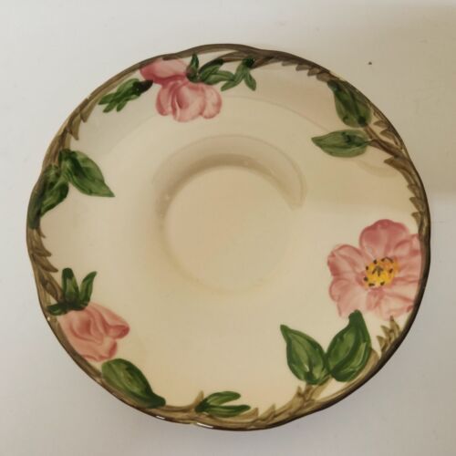 Flat Cup & Saucer Set Franciscan China Desert Rose Pattern USA Oven Safe Vintage