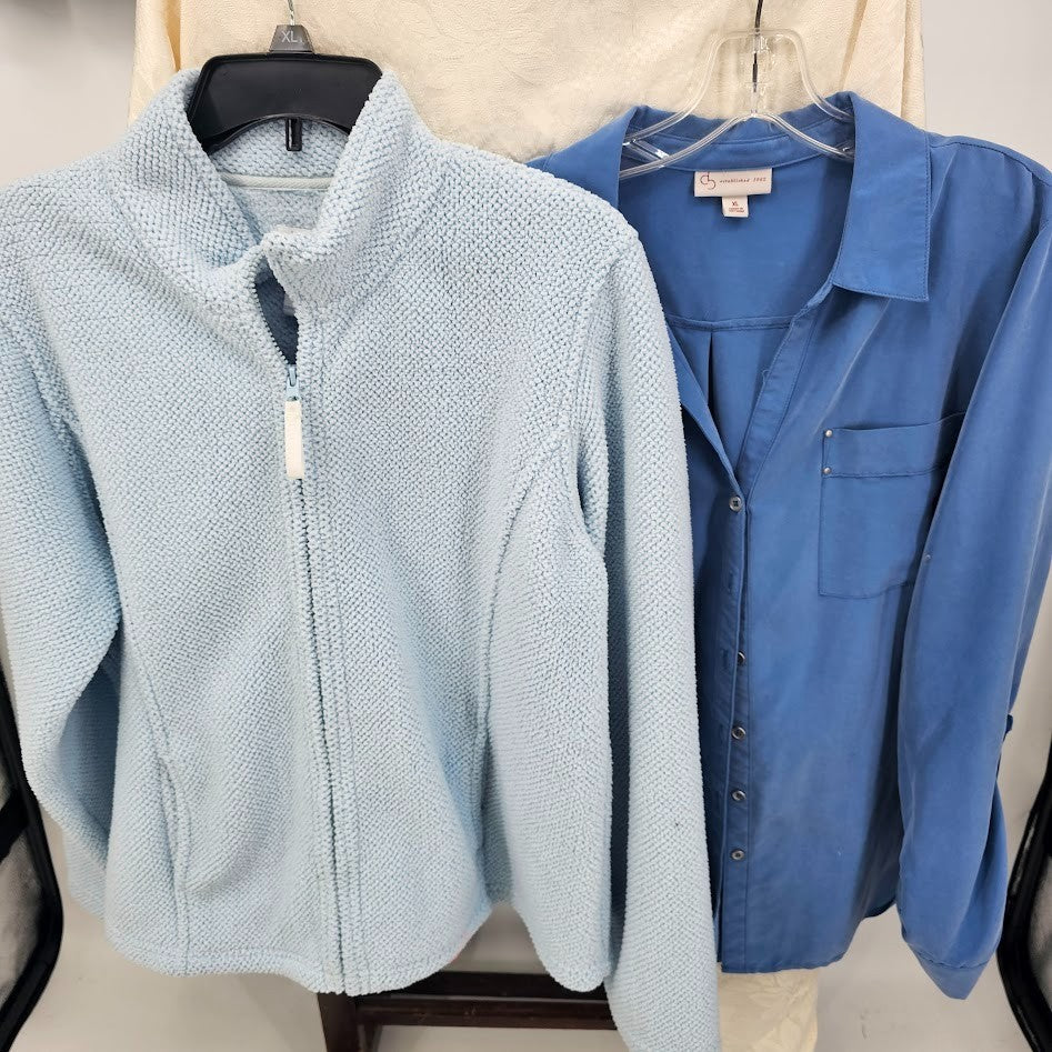 Women’s Tops & Jackets Lot Size XL 5 Pc Merona Dress Barn Sonoma Denim Frost Casual