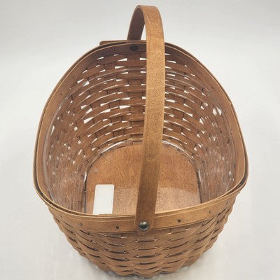Longaberger Full-Size Maple Brown Crocus Basket w Plastic Protector Liner 2006