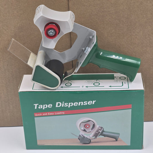 2" Tape Dispenser Pistol Grip High Impact Plastic Adjustable Brake Side Loading
