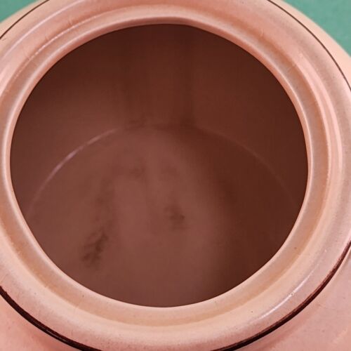 Pfaltzgraff Village 70 Bean Pot w Lid Tan with Brown 7"x 6¾" USA Vintage