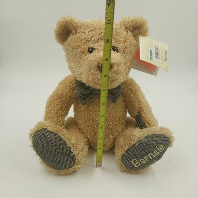 Barnsie in Barnes & Noble Plush Teddy Bear Tan Bow Tie 12" Stuffed Toy Animal