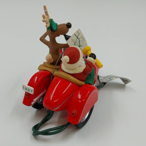 Hallmark Keepsake 1997 Christmas Ornament Magic Motorcycle Chums w Light Vtg