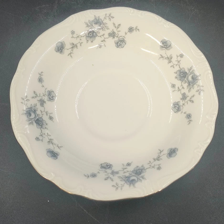 Johann Haviland 4 Cups & Saucers Set Bavaria Germany Blue Garland Floral Vintage