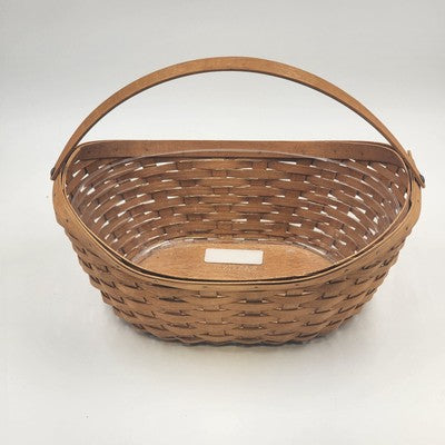 Longaberger Full-Size Maple Brown Crocus Basket w Plastic Protector Liner 2006