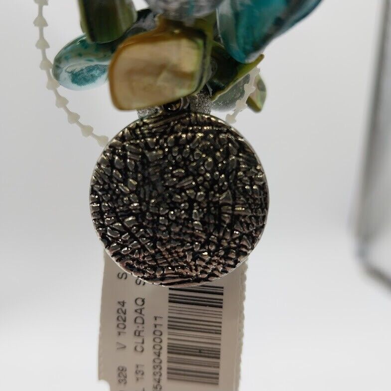 Catherines Silver Tone with Blue Teal Multilayer Charm Bohemian Bracelet 8"
