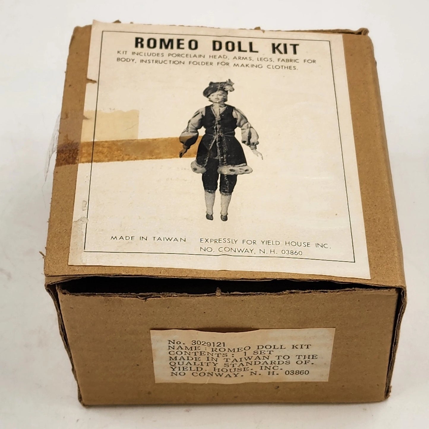 Romeo Doll Kit by Yield House with Head Arms Legs & Pattern Complete Set