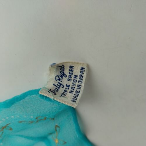 2 Scarves Scarf Neck Head Rayon Nylon Floral Print Rolled Long Blue Pink Vintage