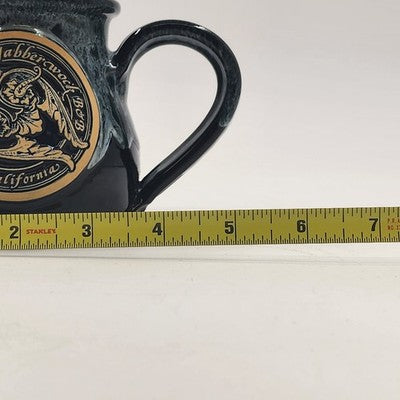 Deneen Pottery Mug Jabberwock B&B Monterey CA Blue Drip Glaze Stoneware Cup