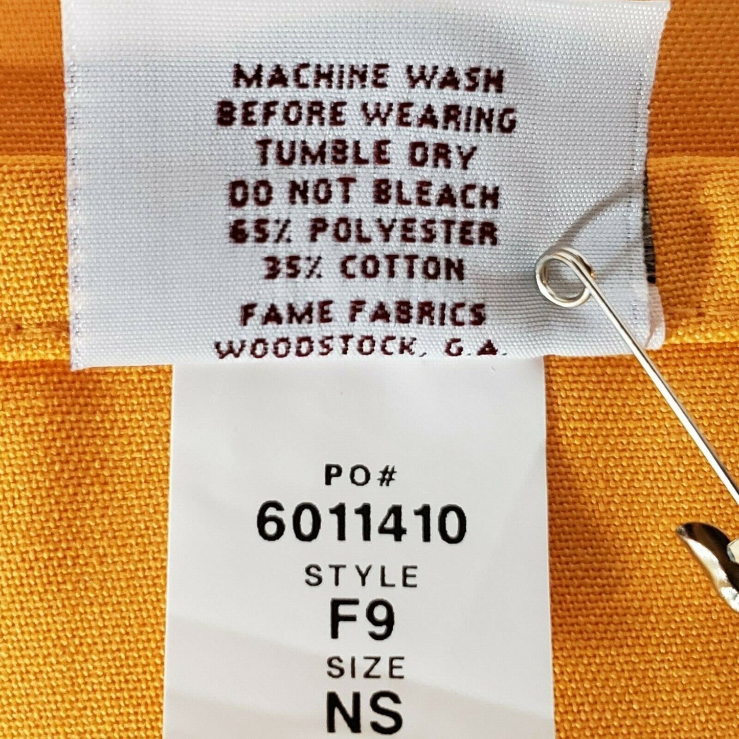 Mango Waist Server Apron 3 Pockets Poly/Cotton 11"L x 23" Fame Fabrics F9