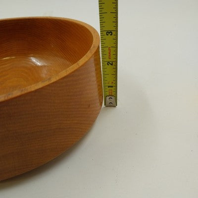 Maple Brown Mulberry Glossy Wooden Serving Salad Fruit Bowl Round Hand Made 7"