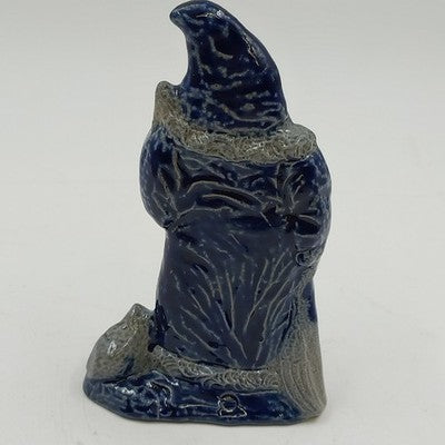 Rowe Pottery Works Salt Glazed Santa with Tree Cat and Christmas Goose 1995 Vtg