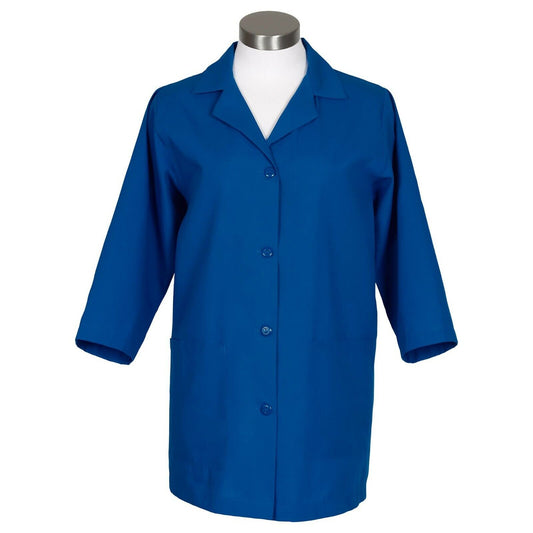 Royal Blue Women's Smock XL Fame Fabrics K72 ¾ Length Sleeves Counter Coat