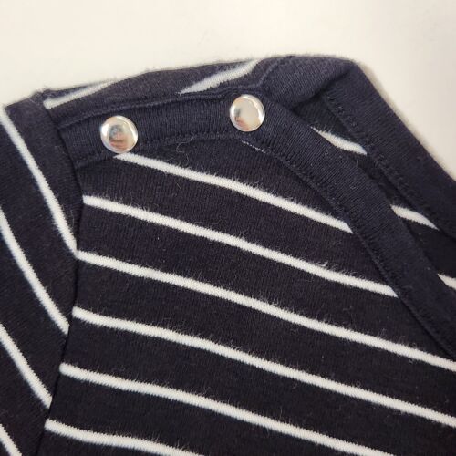 Studio Works Women Cotton Black and White Striped Half Sleeve Shirt Size XL