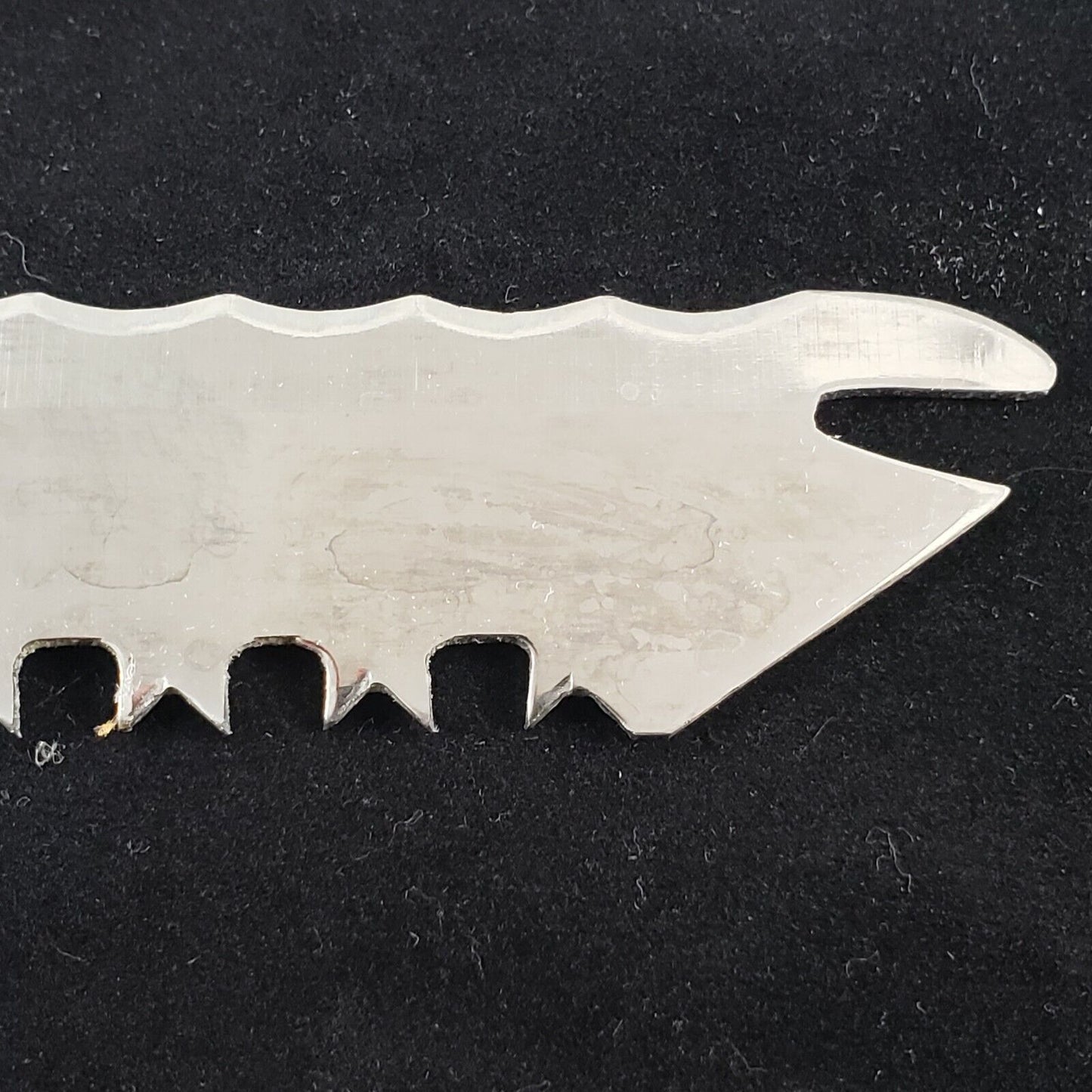 Quikut QUIKKLE Stainless 9½" Serrated Double Sided Carver Slicer Fork Tip USA