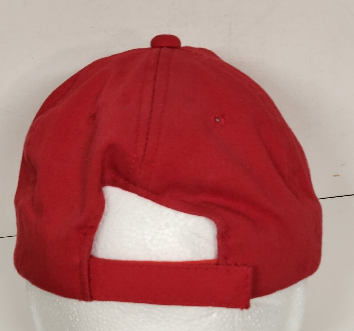 Block O Ohio State Buckeyes Red Hat Hook Loop Size Adjustment Cap NCAA Vintage
