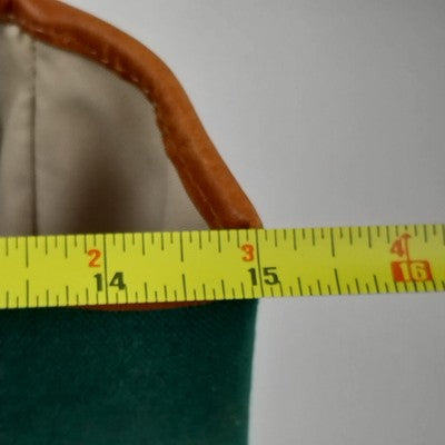 Heckathorn Christmas Stocking Tote Bag Lined w/ Zipper Pocket Shoulder