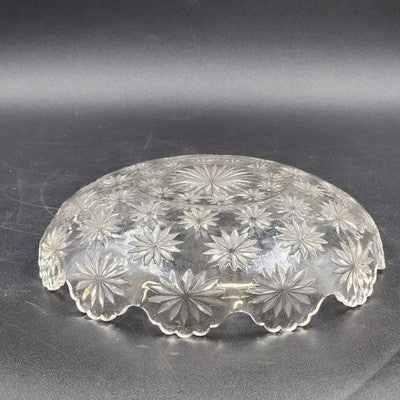 Westmoreland Glass Bowl Star Pattern EAPG Round 9.5" Scalloped Vtg Centerpiece