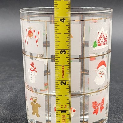 2 Culver Christmas Potpourri Double Old Fashioned Highball Shot Glasses