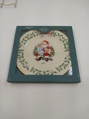Lenox Christmas Plate 1997 Santa's List Annual Holiday Collector Mint In Box 7th