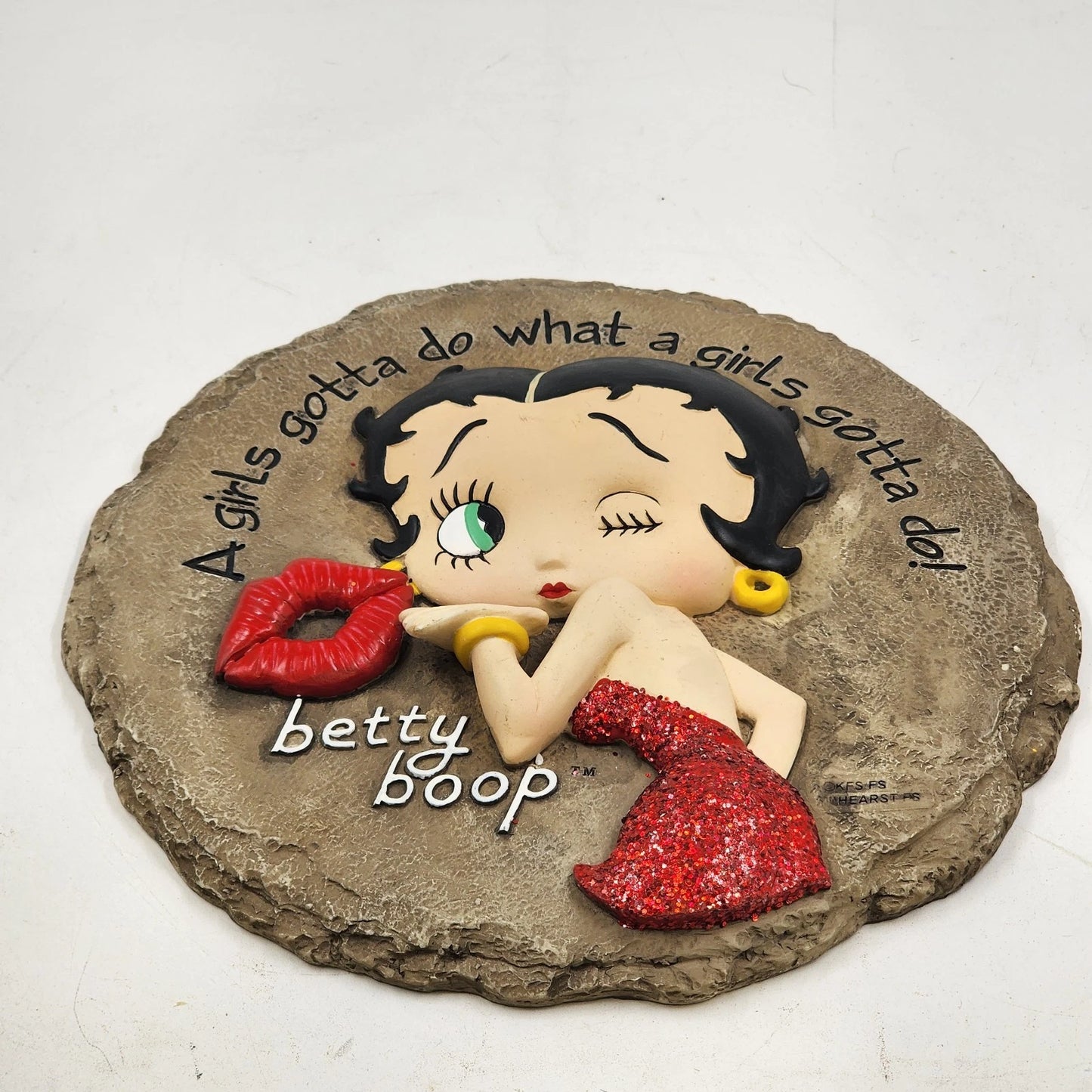 Betty Boop Stepping Stone Wall Plaque 10" A Girl’s Gotta Do What Girls Gotta Do"