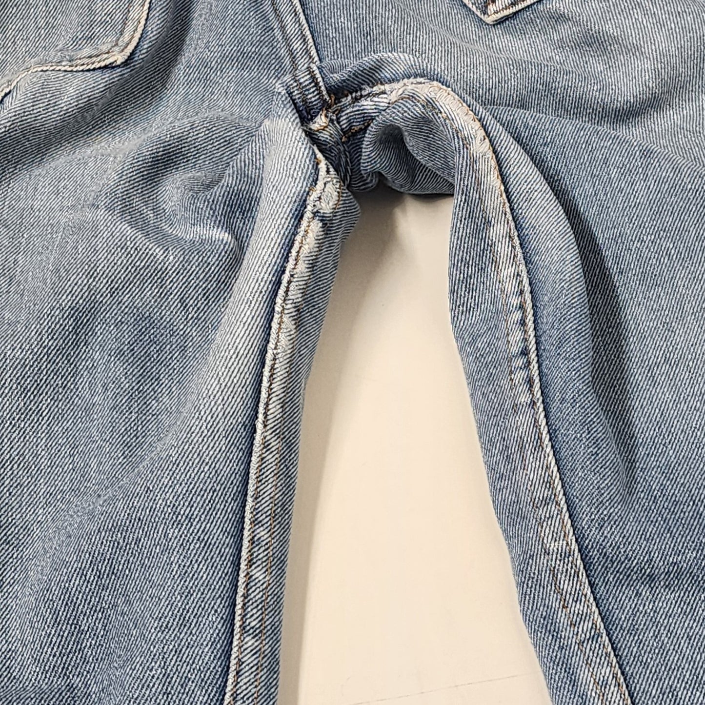 Full Blue Denim Jeans Pants Straight Leg Relaxed Fit Casual w/5 Pocket 34x34 USA