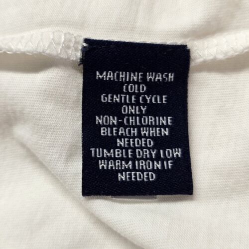 Chaps White Henley Women's Top XL 5 Button Pullover Round Neck 3/4 Sleeve Cotton