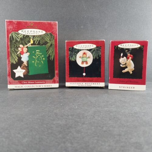 3 Hallmark Keepsake Christmas Ornaments Various Special Action Figures 1990's