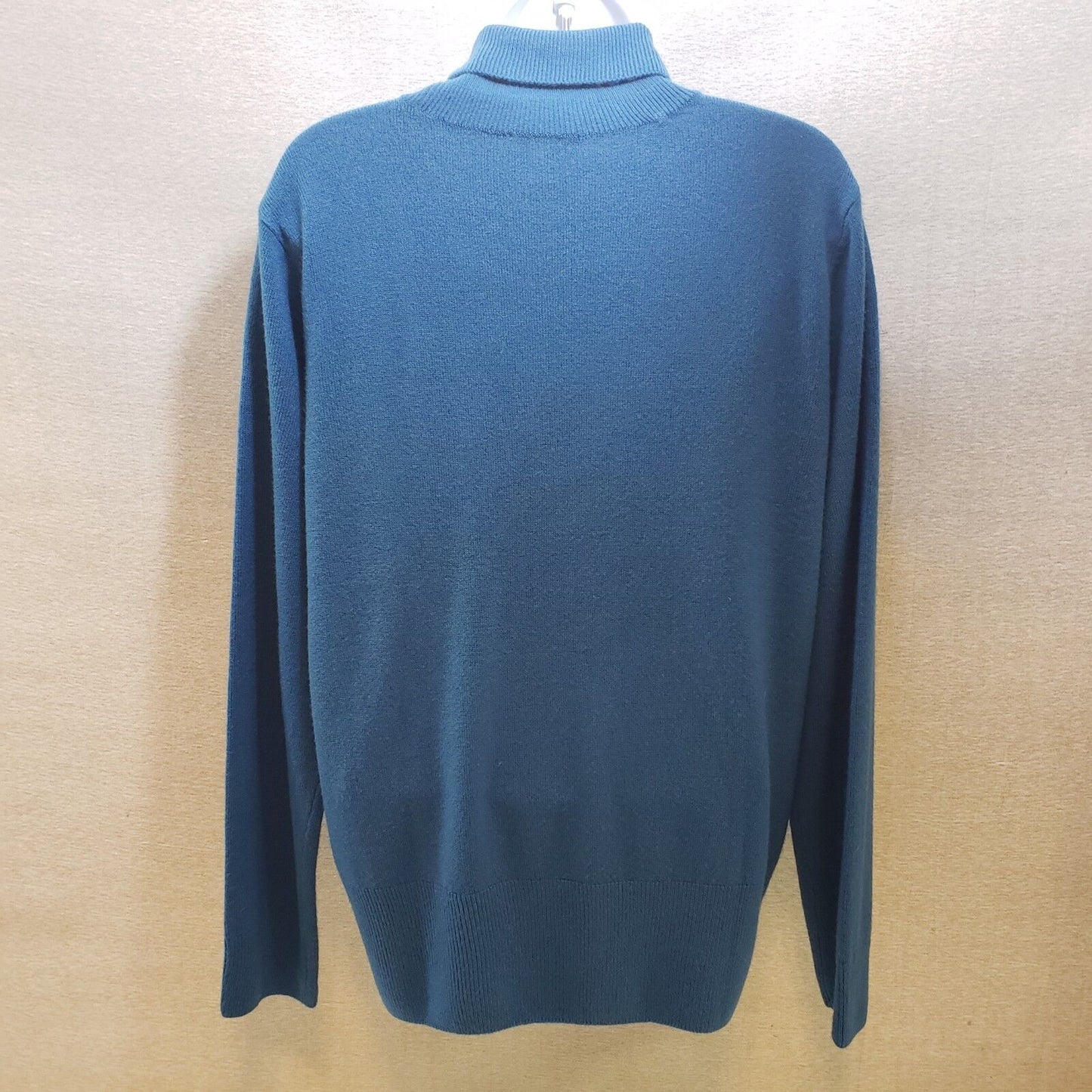 The Tog Shop Women's Large Blue/Teal 100% Acrylic Turtleneck Knit Top