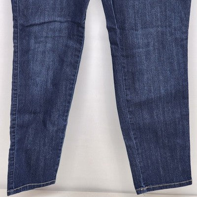 W62 Signature Fit Skinny Boot Cut Blue Denim Jeans Pants Dark Wash Size 14S NWT