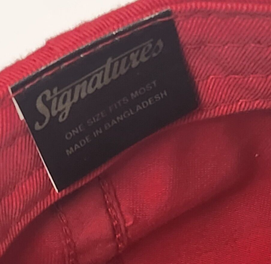 Block O Ohio State Buckeyes Red Hat Hook Loop Size Adjustment Cap NCAA Vintage