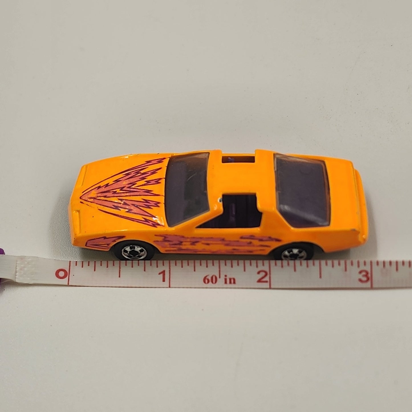 Hot Wheels No 167 Pontaic ‘80s Firebird Orange BW w Lightning Bolts Diecast 1992