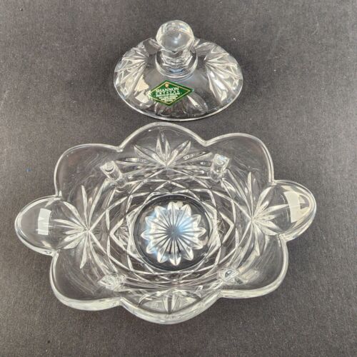 Shannon Crystal Sugar and Creamer Designs of Ireland 24% Lead Crystal Scalloped