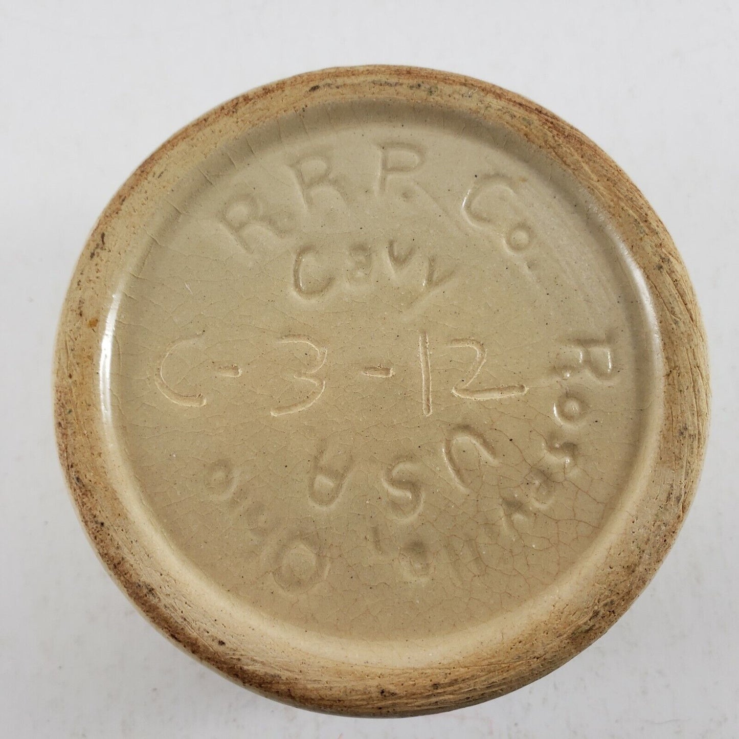 Cavy Stoneware Pottery 4" Crock Crazed Roseville Pottery Robinson Rathbottom Co