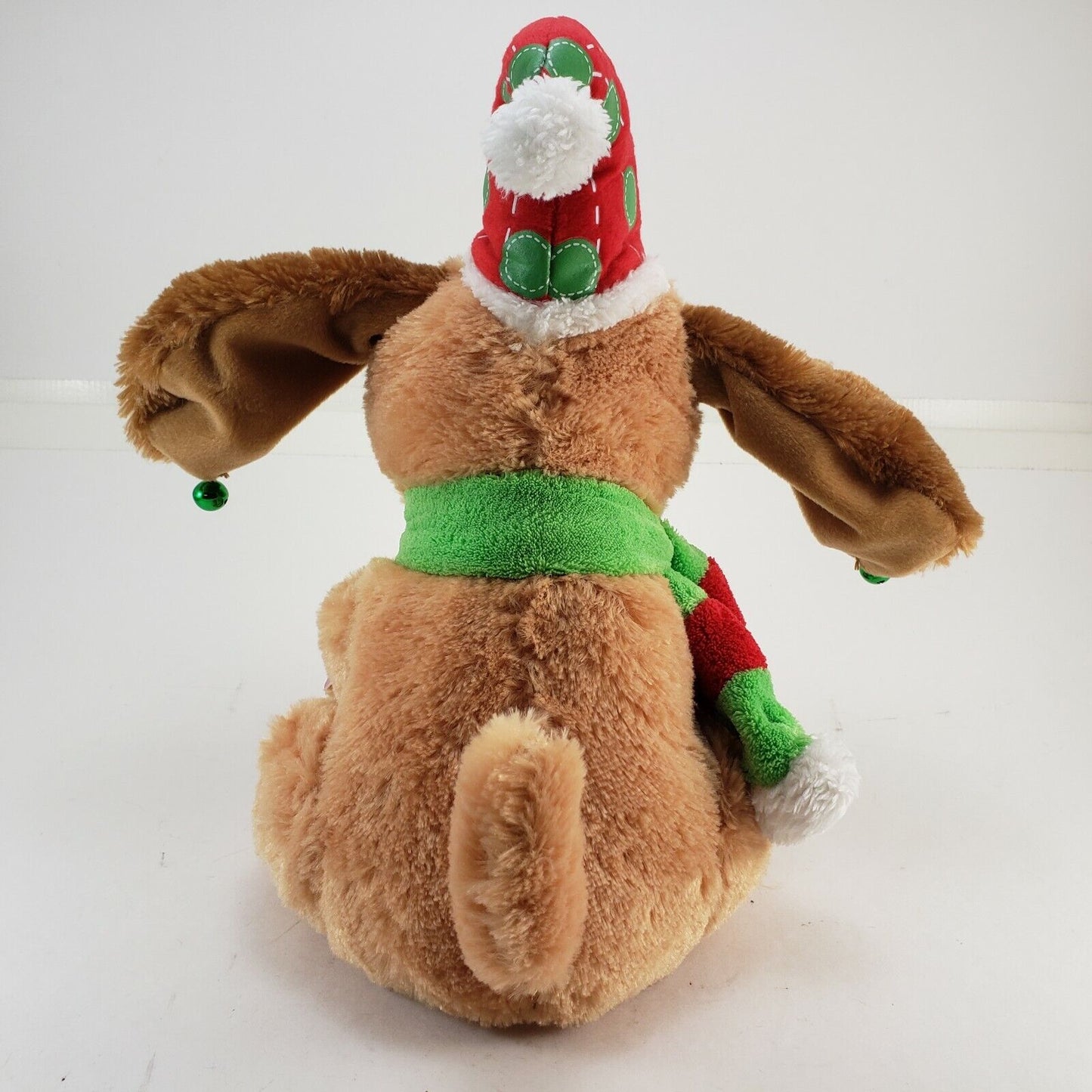 Animated Christmas Plush Dog Sings I Feel Good Sound N Light Animatronics 2010