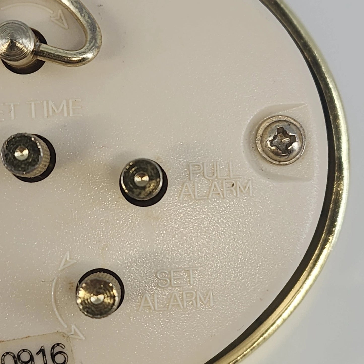 Westclox Baby Ben Alarm Clock Gold Tone 0916 Manual Wind Desktop Nightstand