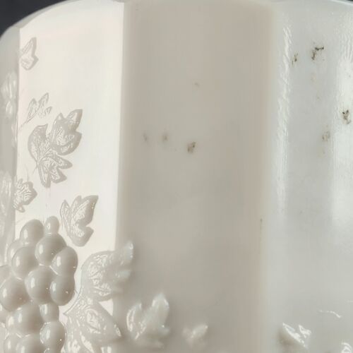Footed Open Sugar Bowl Paneled Grape Milk Glass by Westmoreland 3.75" Across