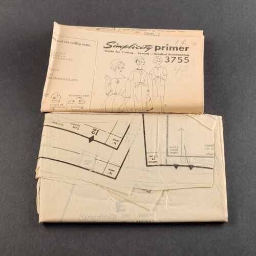Simplicity 3755 Vintage Sewing Pattern Women's Dress and Belt Uncut No Envelope